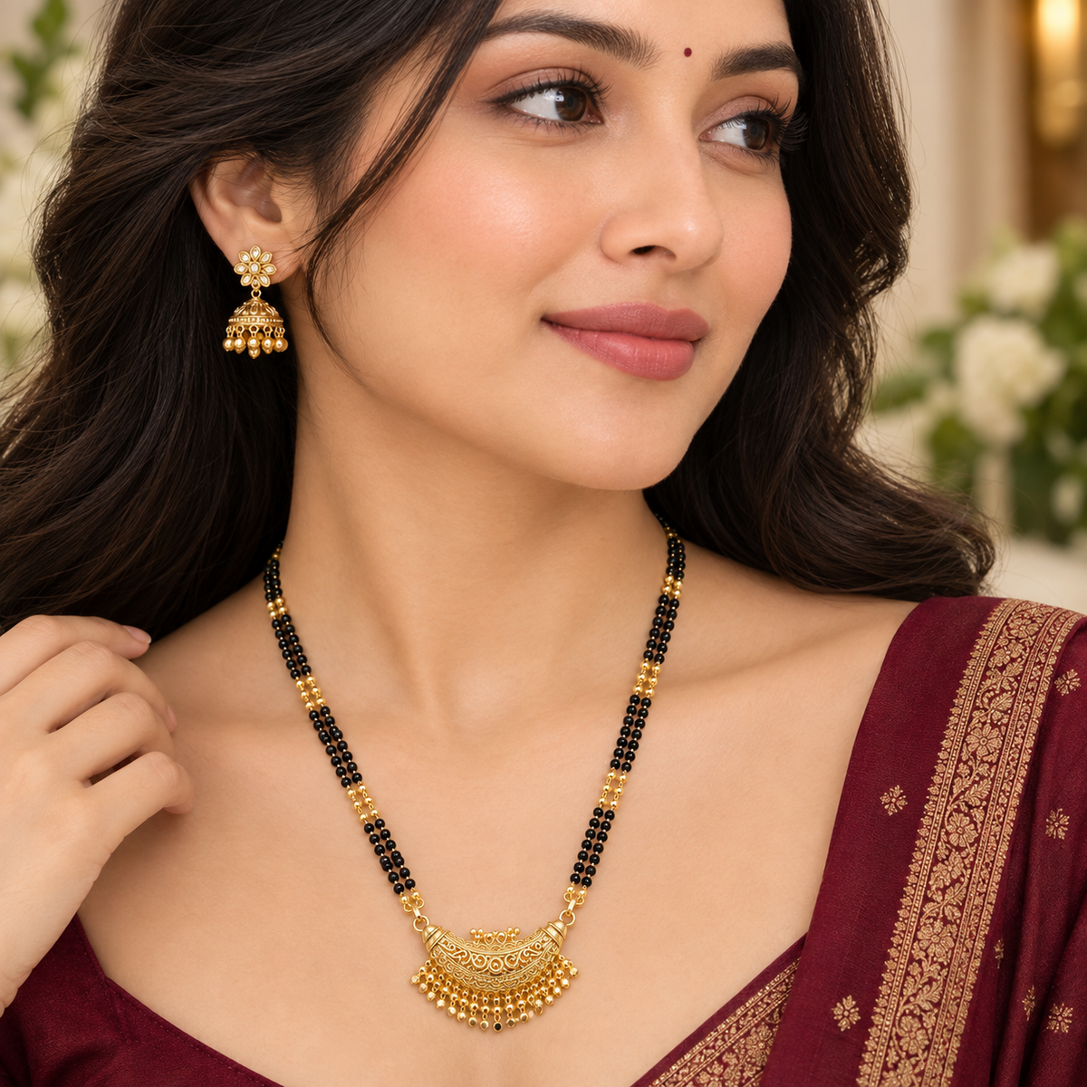 Fancy Shagun Bindi 2 Line Mangalsutra