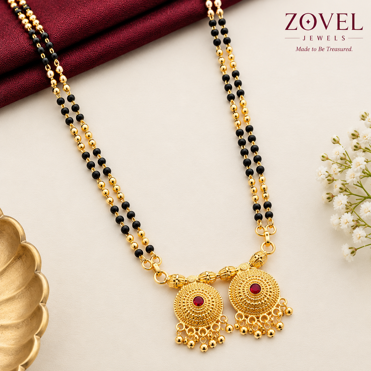 Fancy Shagun Bindi 2 Line Mangalsutra