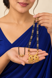 Shagun Bindi & CZ AD Dokiya Mangalsutra Combo of 2