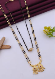 Shagun Bindi & CZ AD Dokiya Mangalsutra Combo of 2